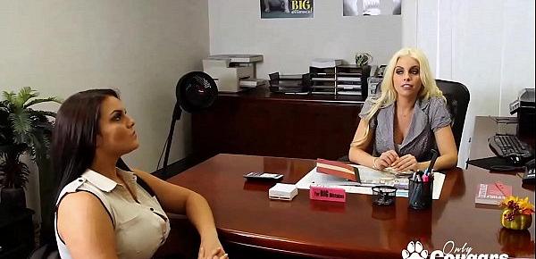  Horny Co-Workers Have A Hot Lesbian Threesome